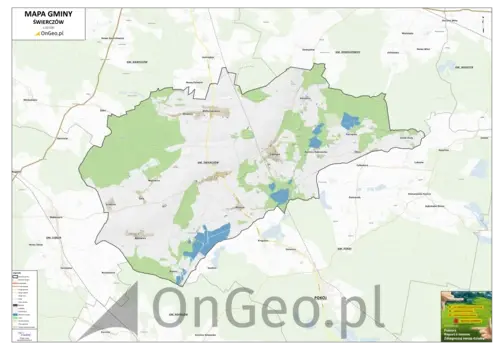 Mapa gminy Świerczów